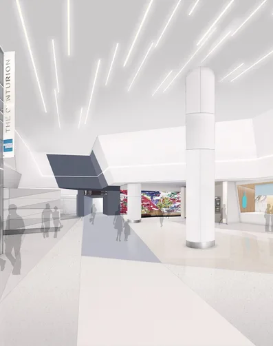 Rendering of Terminal 3 Project showing connector between Terminal Three and International G Gates